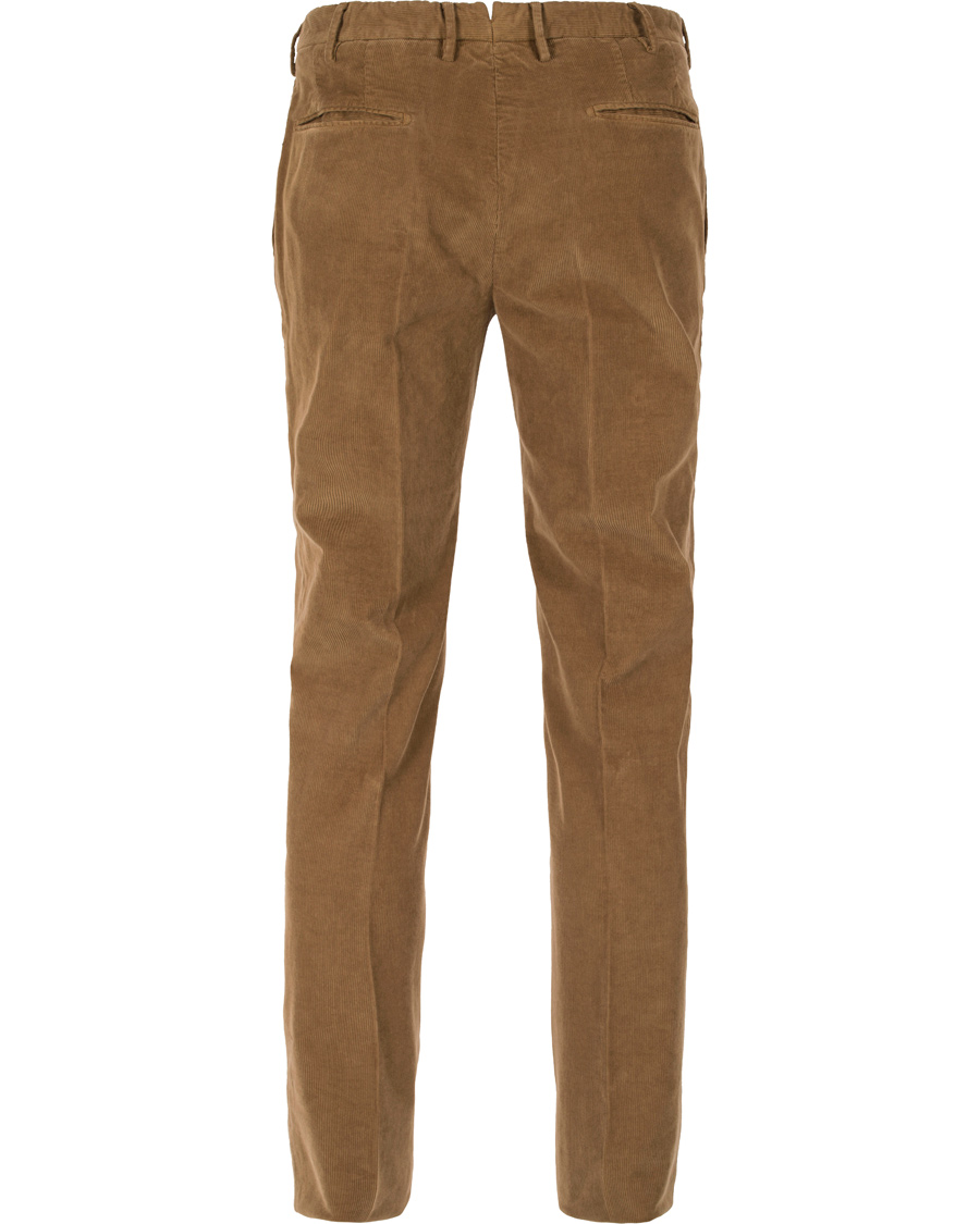 Herr | Byxor | Incotex | Garment Dyed Corduroy Trousers Light Brown