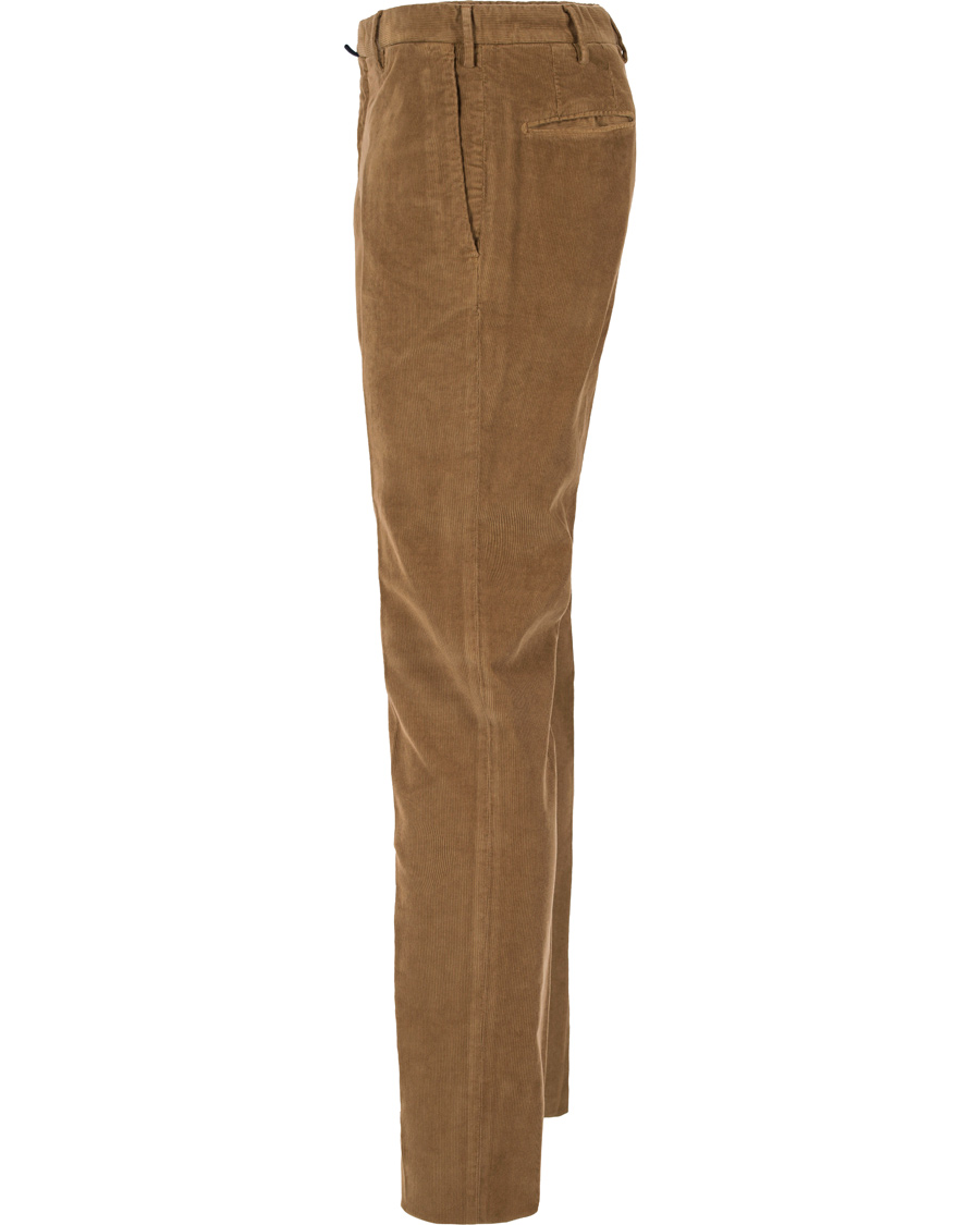 Herr | Byxor | Incotex | Garment Dyed Corduroy Trousers Light Brown