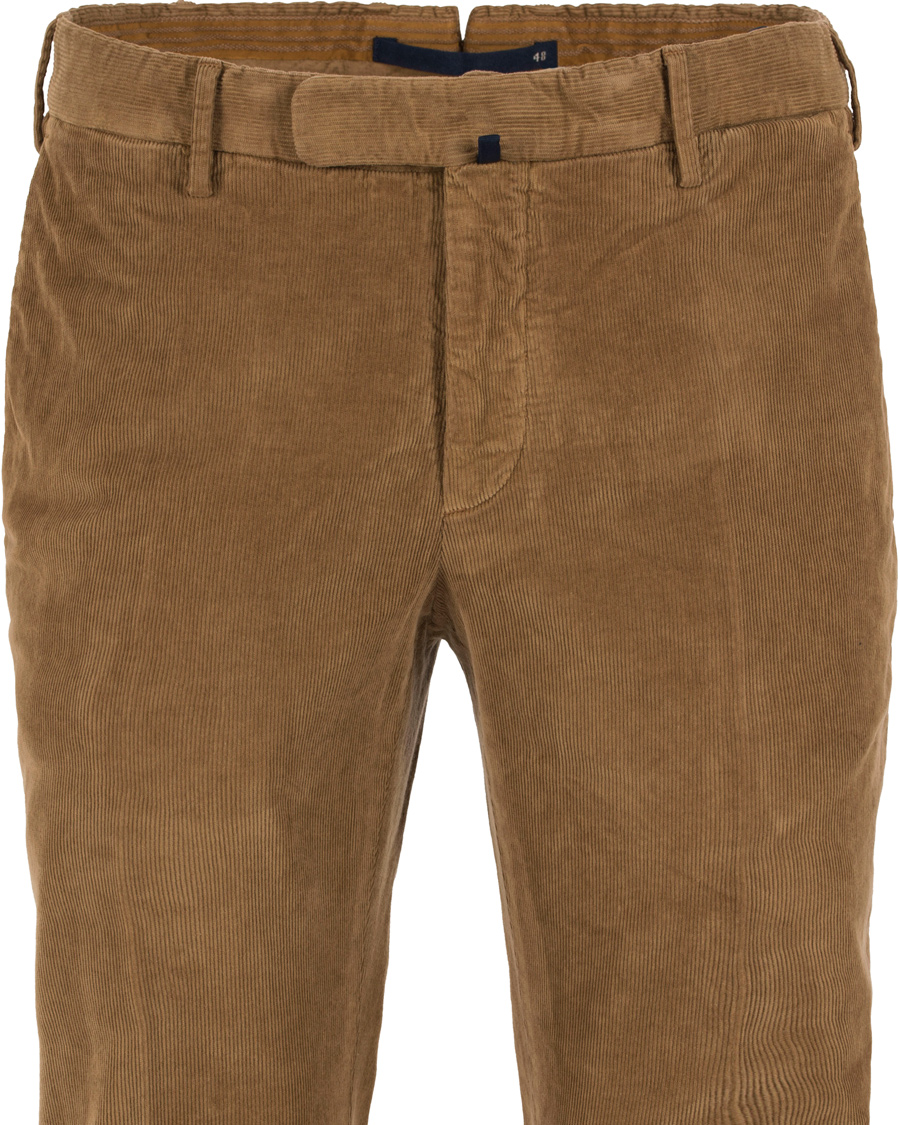 Herr | Byxor | Incotex | Garment Dyed Corduroy Trousers Light Brown