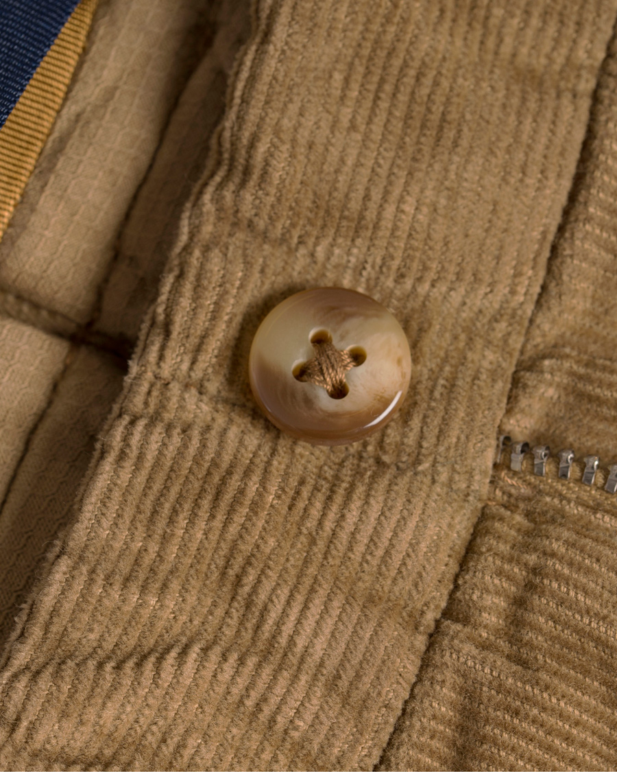 Herr | Byxor | Incotex | Garment Dyed Corduroy Trousers Light Brown