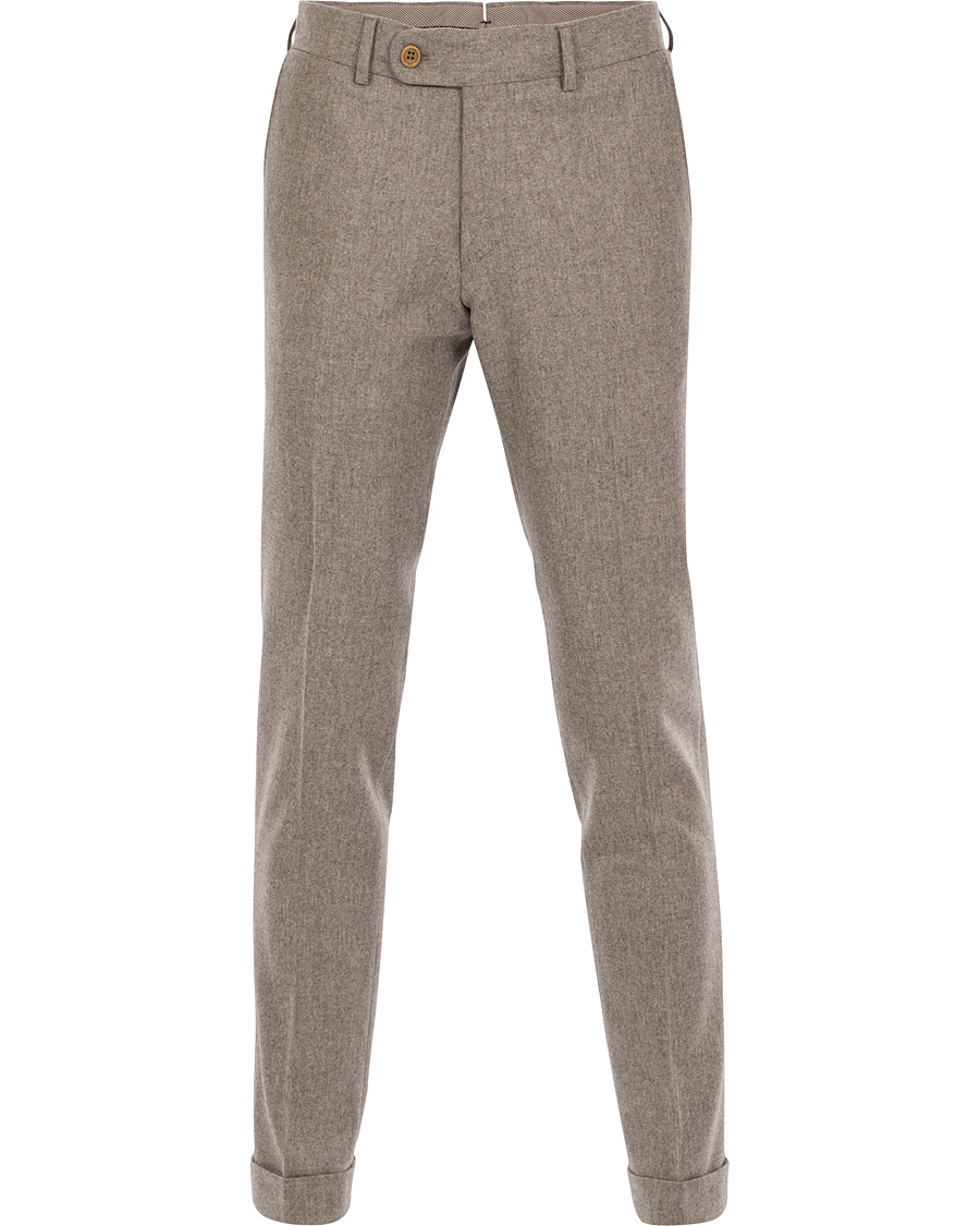 Herr | Byxor | Morris Heritage | Fred 100's Flannel Trousers Camel 52