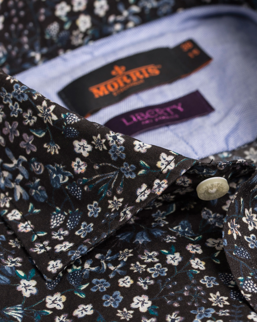 Herr | Skjortor | Morris | New Barrel Liberty Printed Shirt Navy