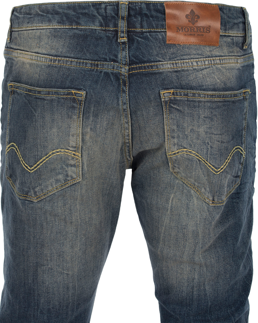 Herr | Jeans | Morris | Steve Vintage Jeans Dar Wash Blue Hole