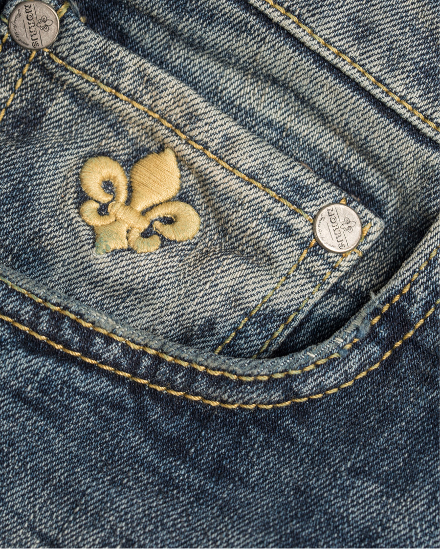 Herr | Jeans | Morris | Steve Vintage Jeans Dar Wash Blue Hole