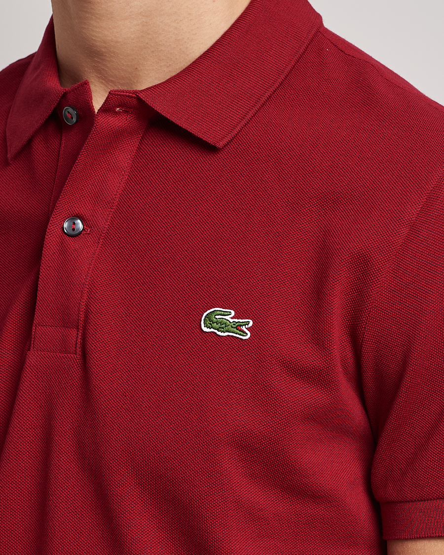 Herr | Pikéer | Lacoste | Slim Fit Polo Piké Bordeaux