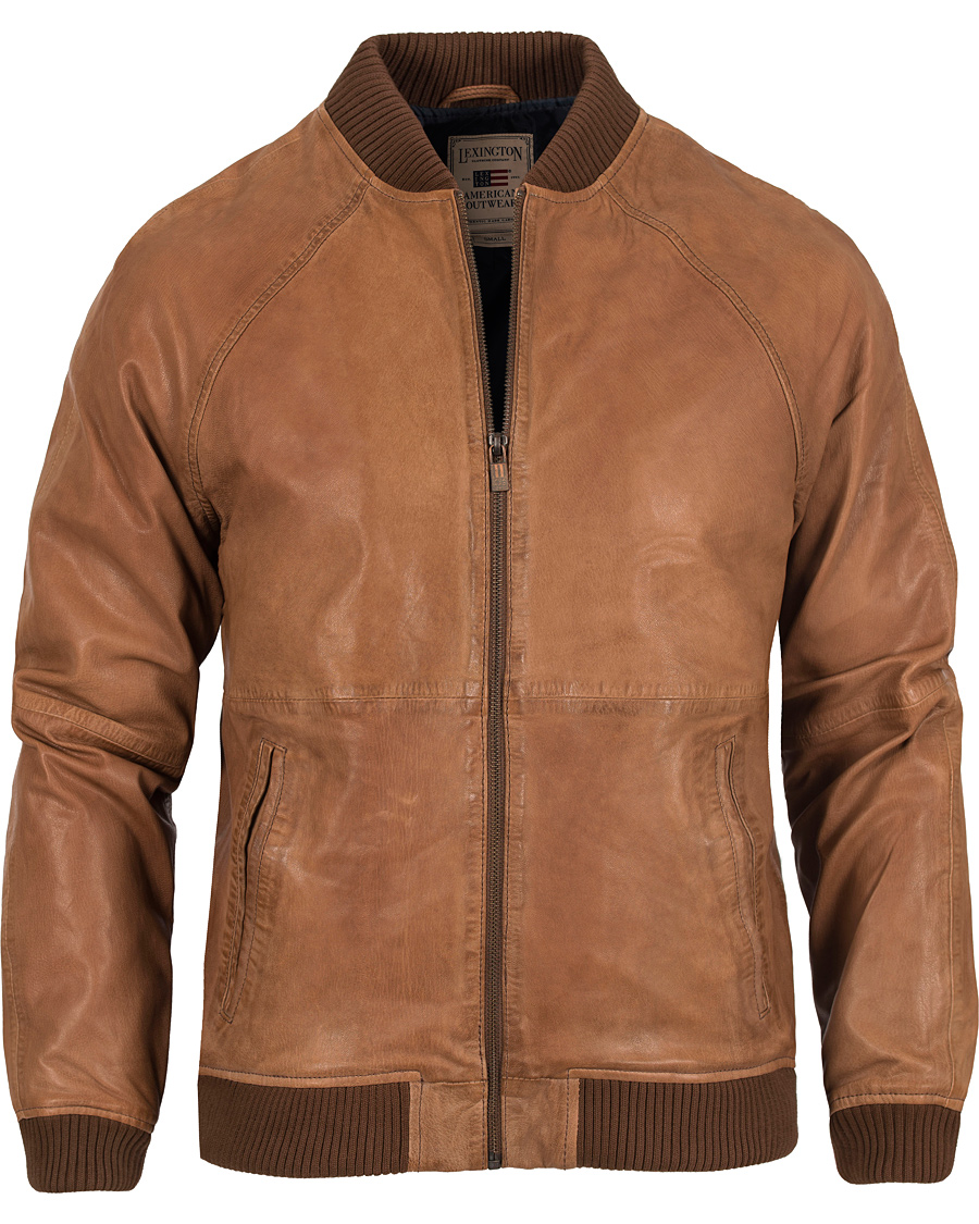 Herr | Jackor | Lexington | Eddie Leather Jacket Brown