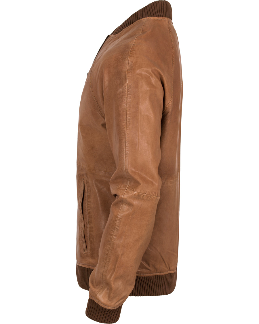 Herr | Jackor | Lexington | Eddie Leather Jacket Brown
