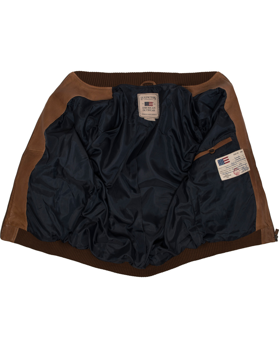 Herr | Jackor | Lexington | Eddie Leather Jacket Brown