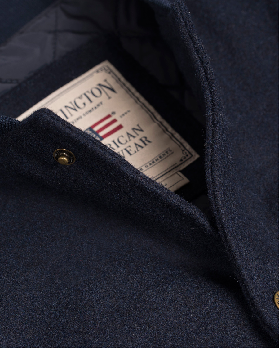 Herr | Jackor | Lexington | Quincy Baseball Jacket Deepest Blue