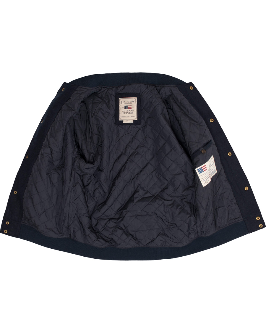 Herr | Jackor | Lexington | Quincy Baseball Jacket Deepest Blue