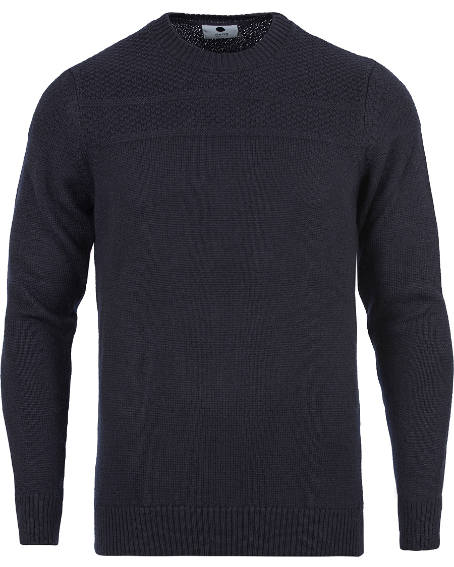 Herr | Tröjor | NN07 | New Andrew Knit Schoeller Sweater Navy