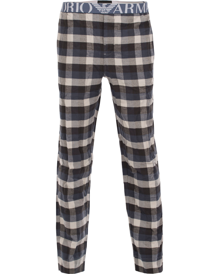 Herr | Underkläder | Emporio Armani | Flannel Pyjama Set Asphalt Grey/Check