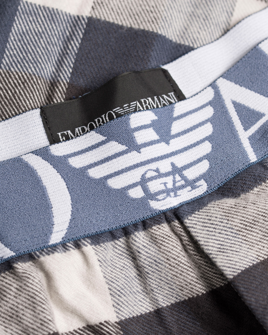 Herr | Underkläder | Emporio Armani | Flannel Pyjama Set Asphalt Grey/Check