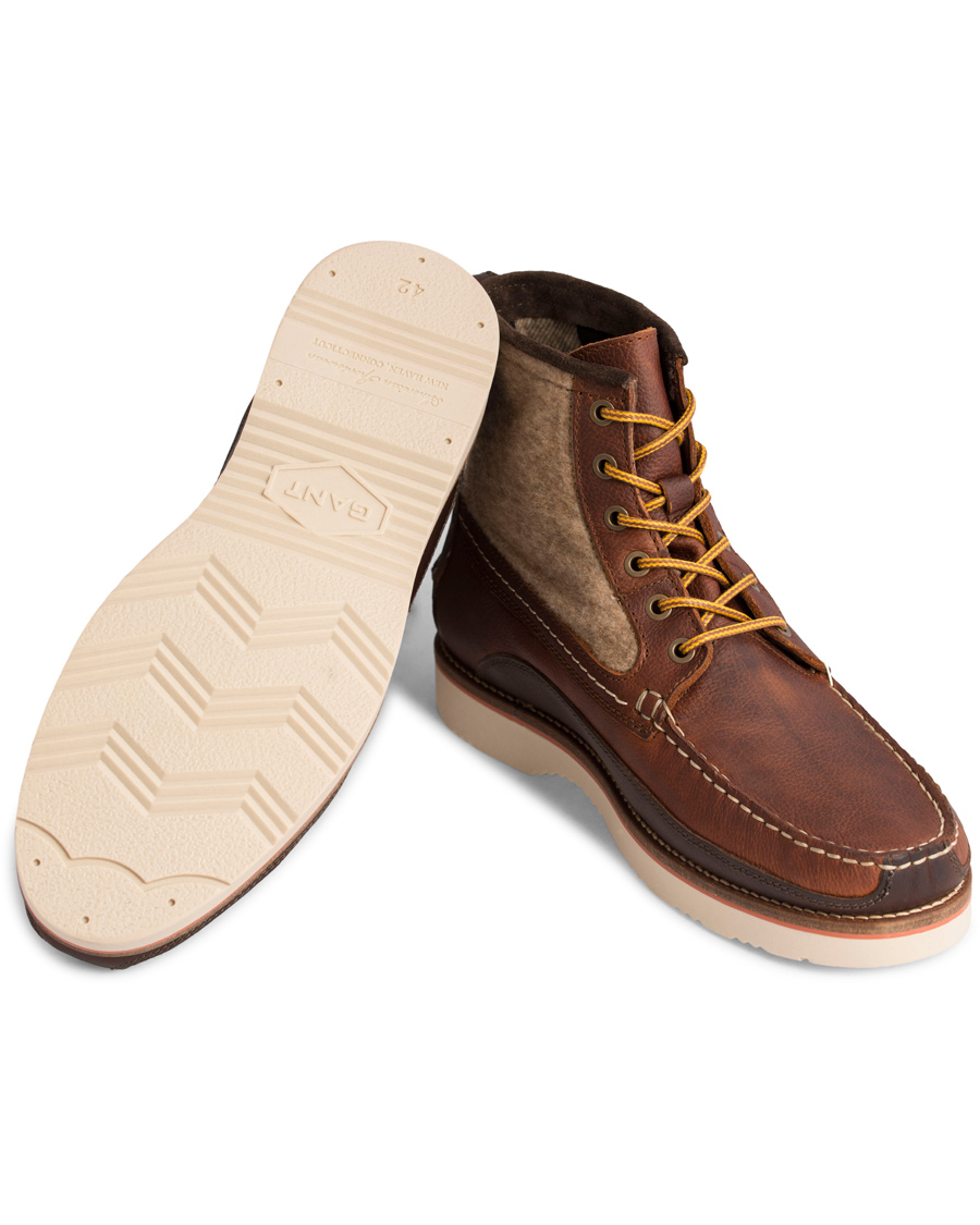 Herr | GANT Huck Boot Calf Textile Cognac | GANT | Huck Boot Calf Textile Cognac