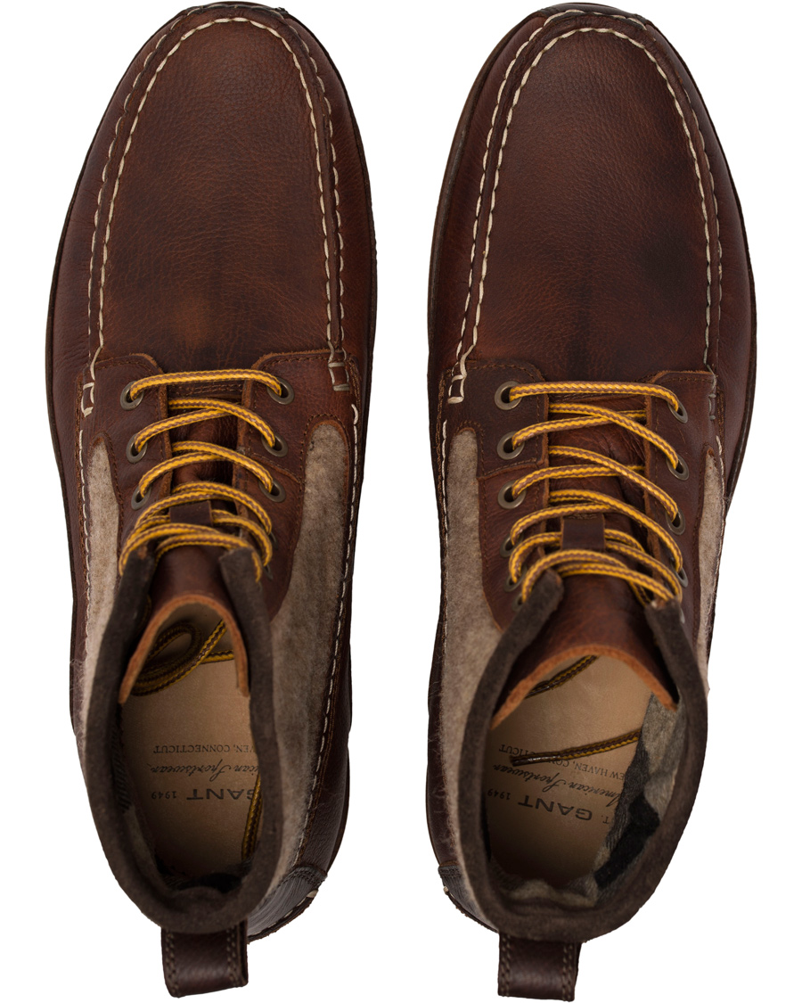 Herr | GANT Huck Boot Calf Textile Cognac | GANT | Huck Boot Calf Textile Cognac