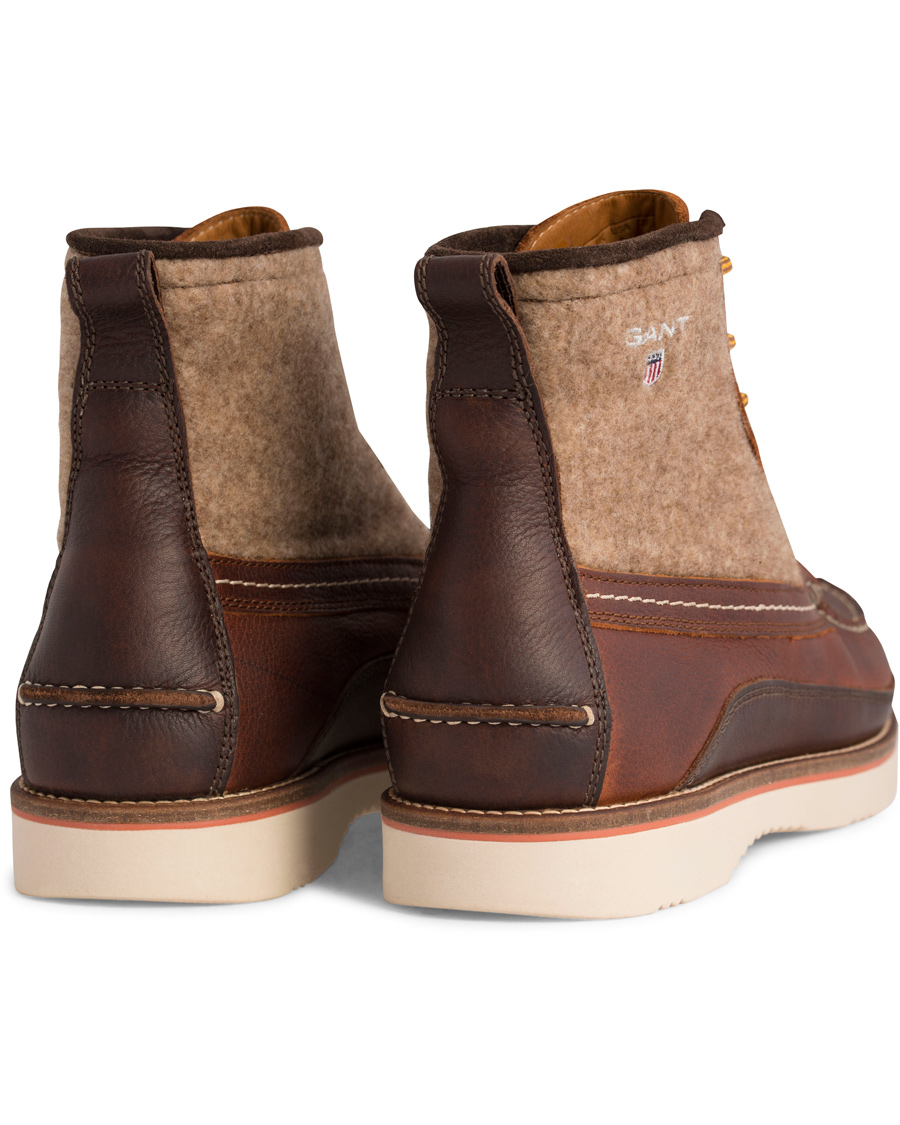 Herr | GANT Huck Boot Calf Textile Cognac | GANT | Huck Boot Calf Textile Cognac