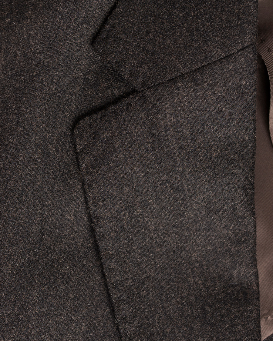Herr | Kavajer | Oscar Jacobson | Einar Flannel Blazer Dark Brown 46