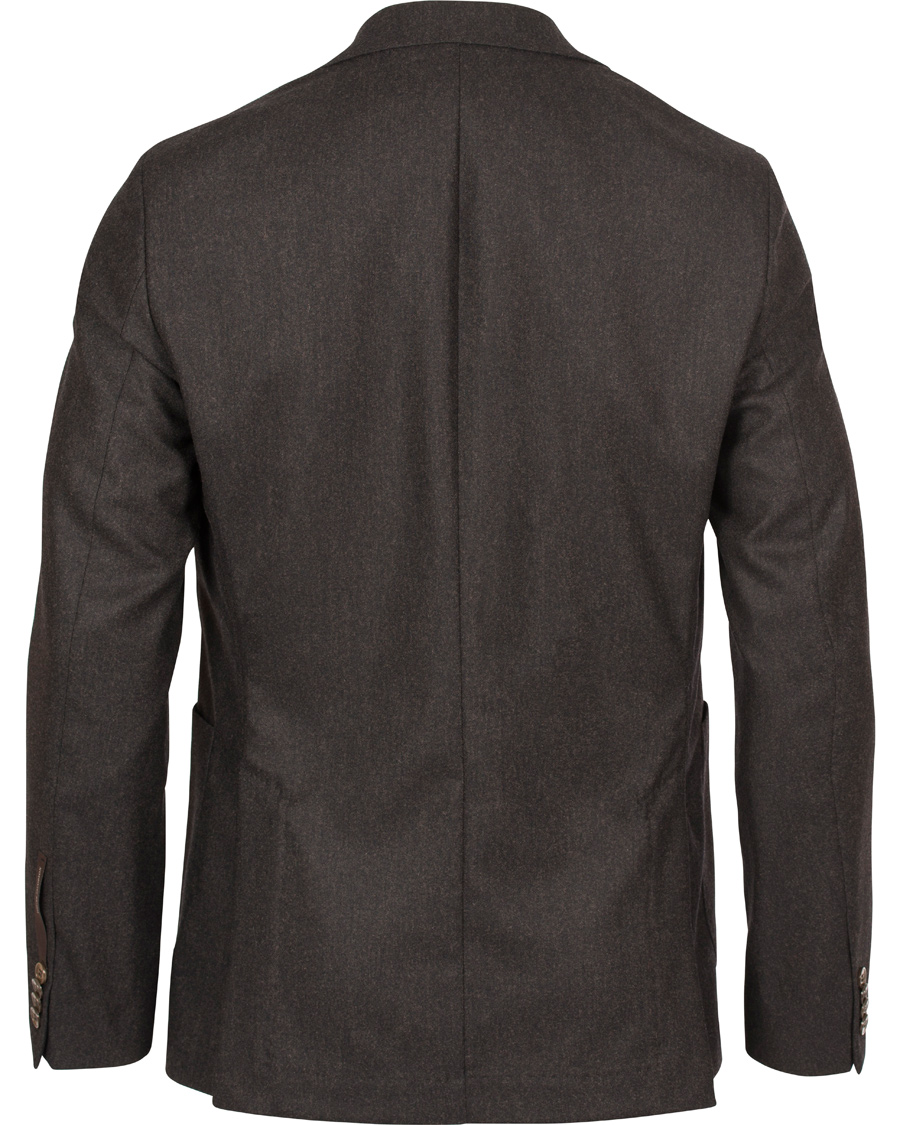 Herr | Kavajer | Oscar Jacobson | Einar Flannel Blazer Dark Brown 46