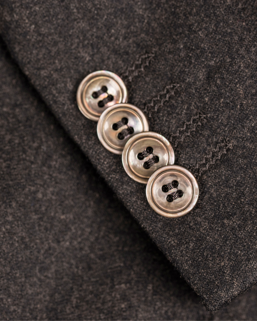 Herr | Kavajer | Oscar Jacobson | Einar Flannel Blazer Dark Brown 46