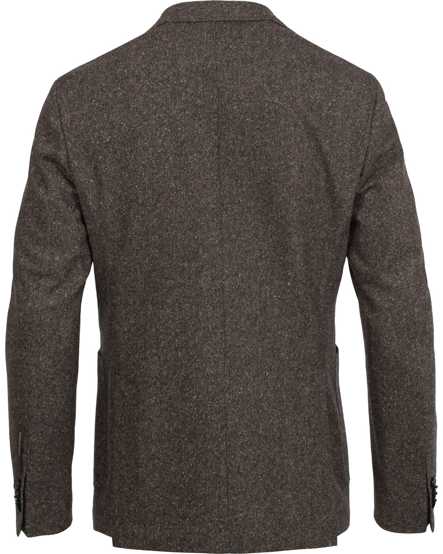 Herr | Kavajer | Oscar Jacobson | Einar Lambswool Blazer Dark Brown 52