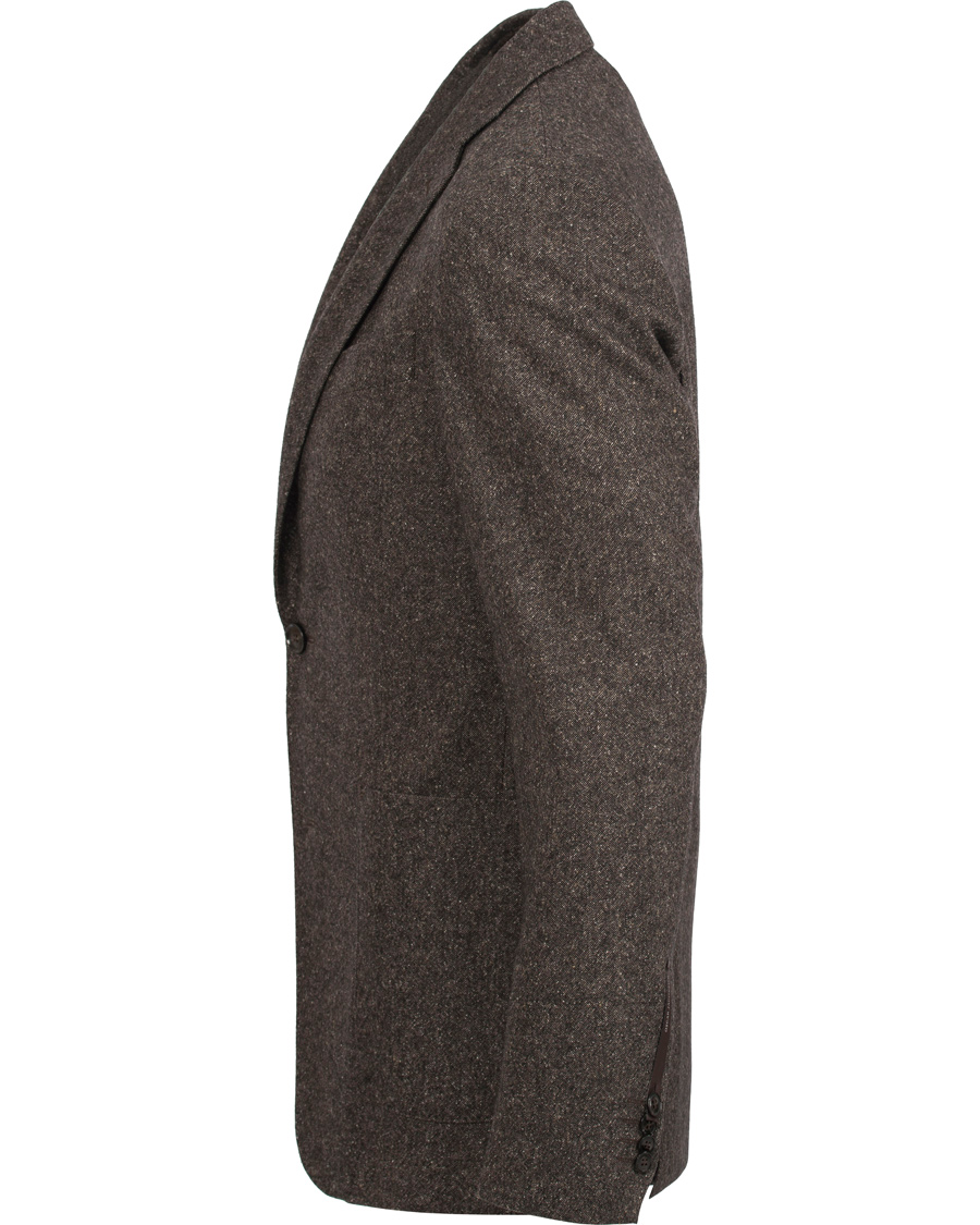 Herr | Kavajer | Oscar Jacobson | Einar Lambswool Blazer Dark Brown 52