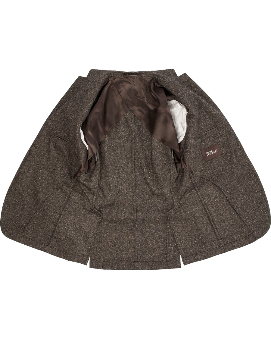 Herr | Kavajer | Oscar Jacobson | Einar Lambswool Blazer Dark Brown 52