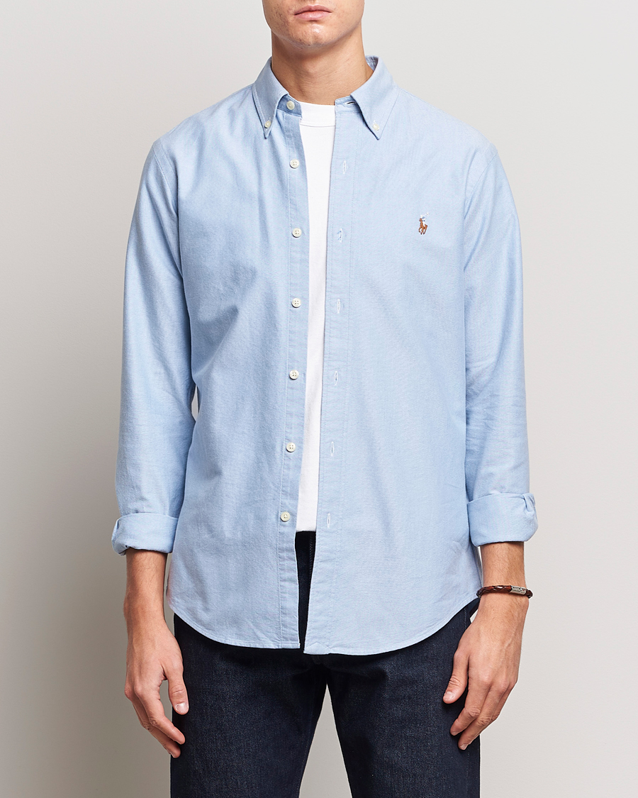 Herr | Skjortor | Polo Ralph Lauren | Custom Fit Oxford Shirt Blue
