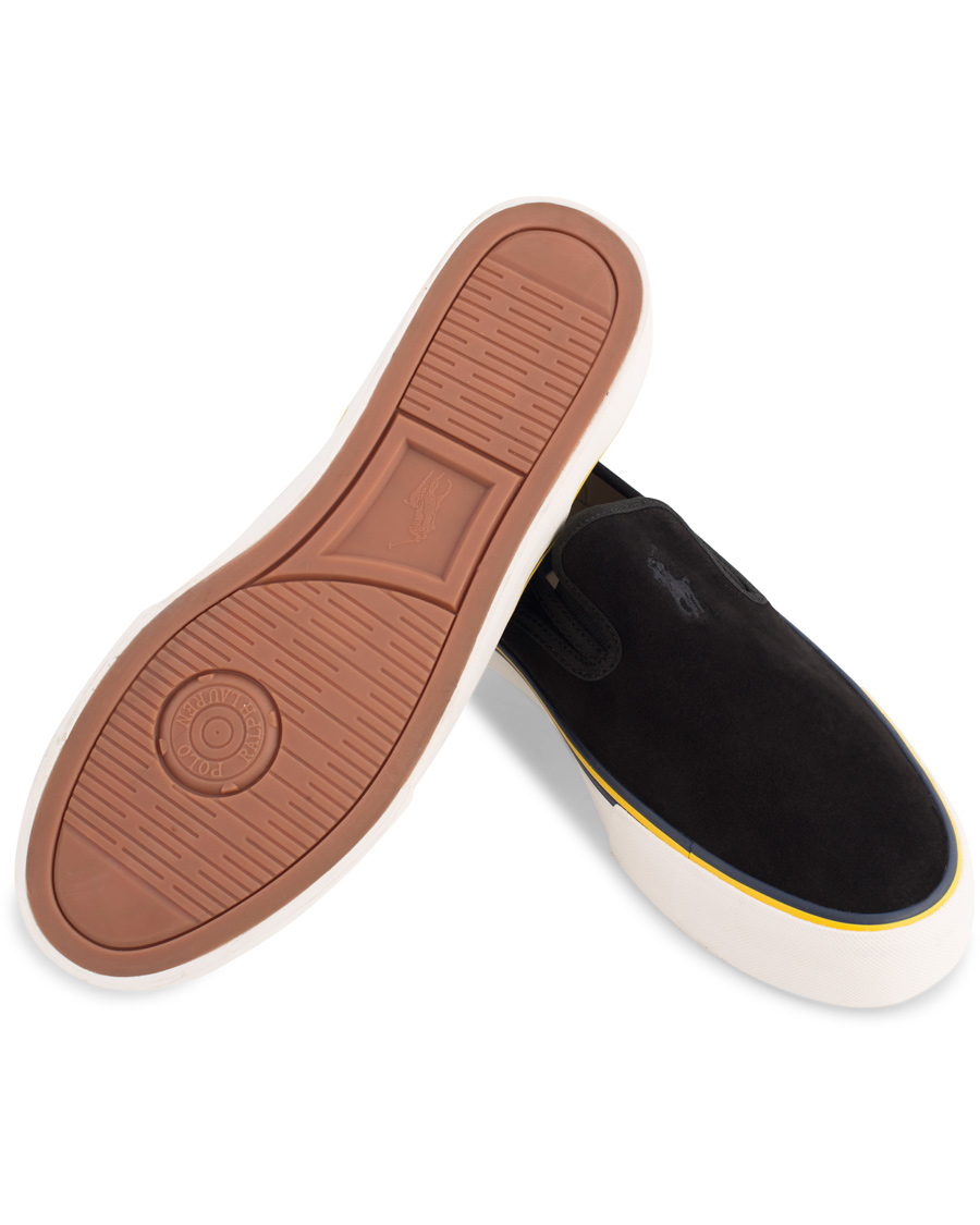 Herr | Polo Ralph Lauren Mytton Slip On Sneaker Black Suede | Polo Ralph Lauren | Mytton Slip On Sneaker Black Suede