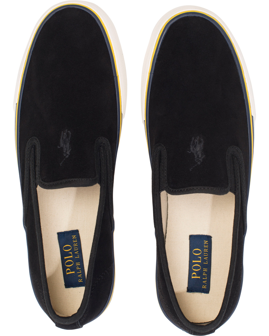 Herr | Polo Ralph Lauren Mytton Slip On Sneaker Black Suede | Polo Ralph Lauren | Mytton Slip On Sneaker Black Suede