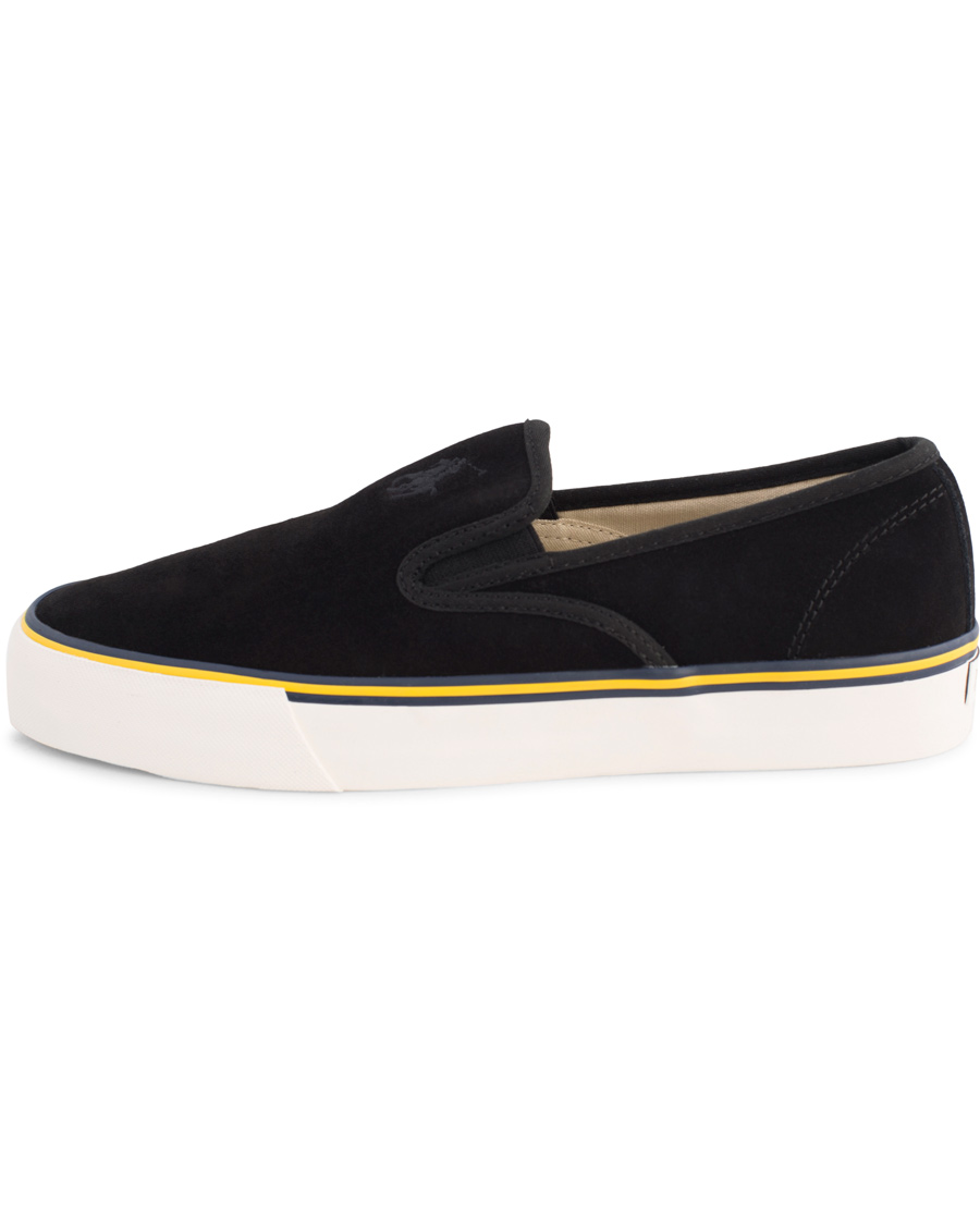 Herr | Polo Ralph Lauren Mytton Slip On Sneaker Black Suede | Polo Ralph Lauren | Mytton Slip On Sneaker Black Suede