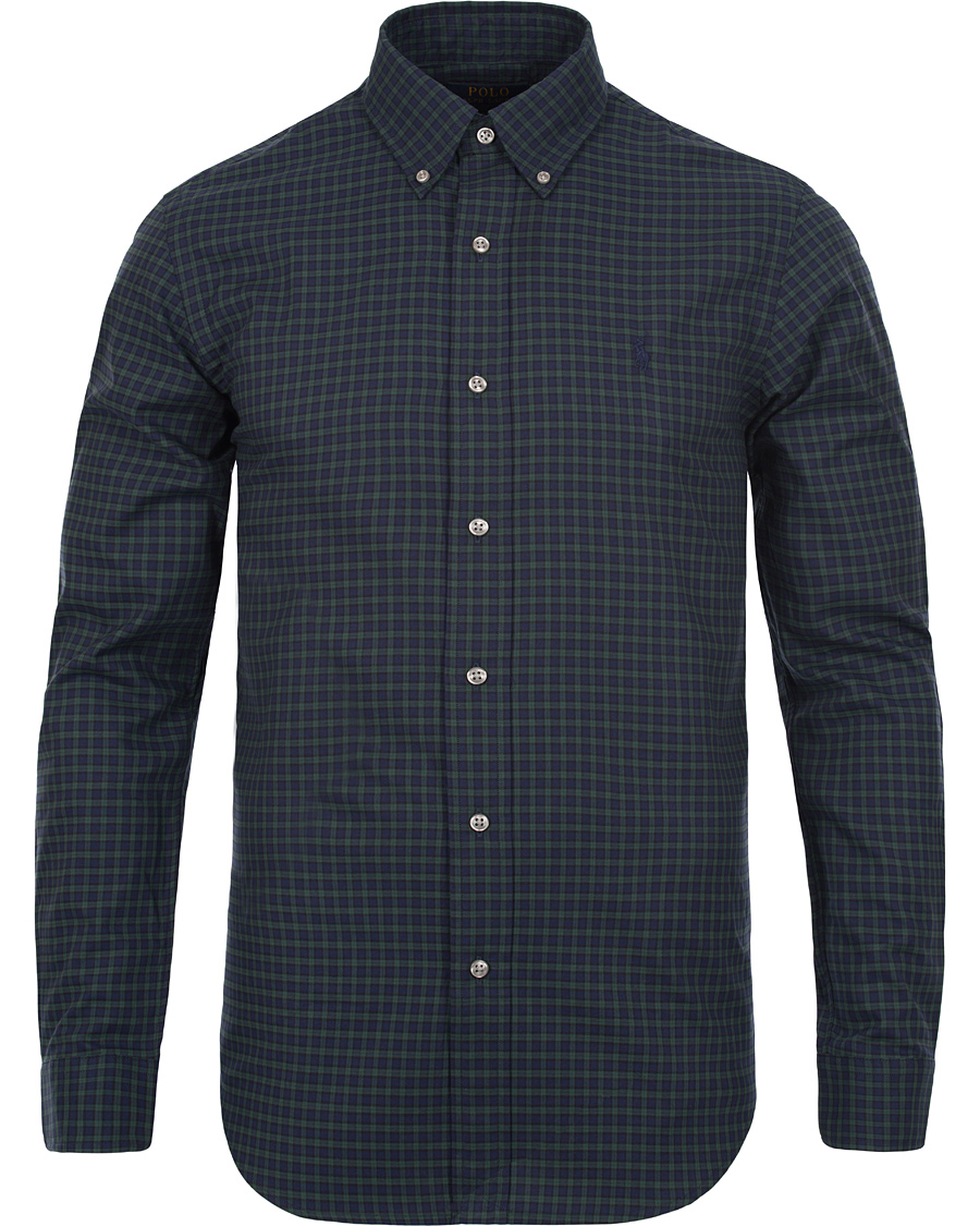 Herr | Skjortor | Polo Ralph Lauren | Slim Fit Twill Shirt Check Green/Blue