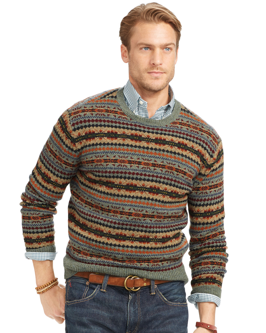 Herr | Tröjor | Polo Ralph Lauren | Crew Neck Wool Sweater Lovat Fair Isle