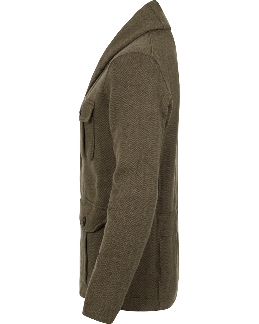 Herr | Tröjor | Polo Ralph Lauren | Herringbone Shawl Cardigan Olive