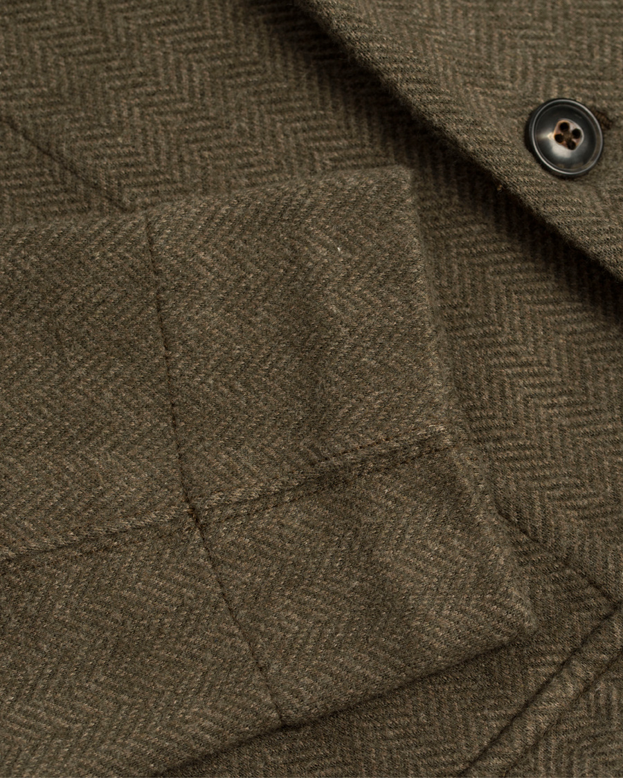 Herr | Tröjor | Polo Ralph Lauren | Herringbone Shawl Cardigan Olive