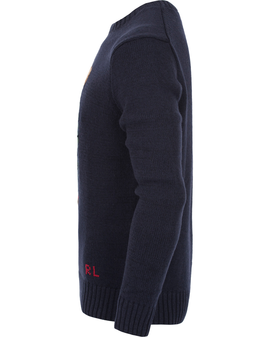 Herr | Tröjor | Polo Ralph Lauren | Cotton Knit Bear Sweater Blue