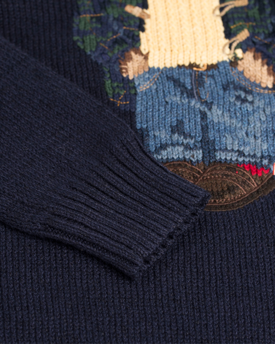 Herr | Tröjor | Polo Ralph Lauren | Cotton Knit Bear Sweater Blue