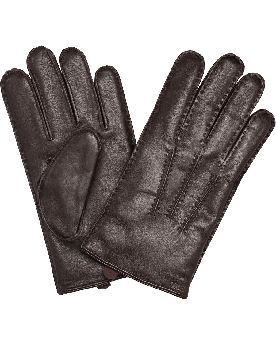 Herr | Polo Ralph Lauren Cashmere Lined Leather Glove Circuit Brown | Polo Ralph Lauren | Cashmere Lined Leather Glove Circuit Brown