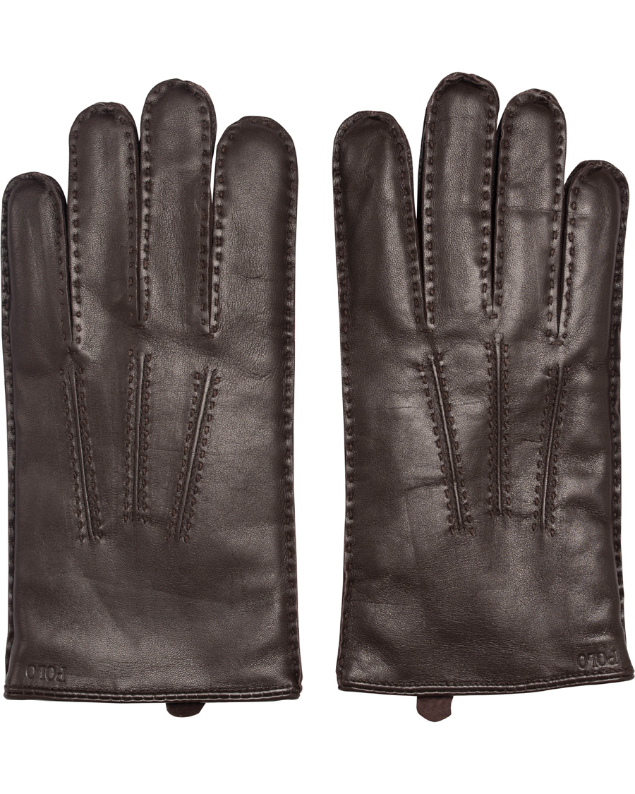 Herr | Polo Ralph Lauren Cashmere Lined Leather Glove Circuit Brown | Polo Ralph Lauren | Cashmere Lined Leather Glove Circuit Brown