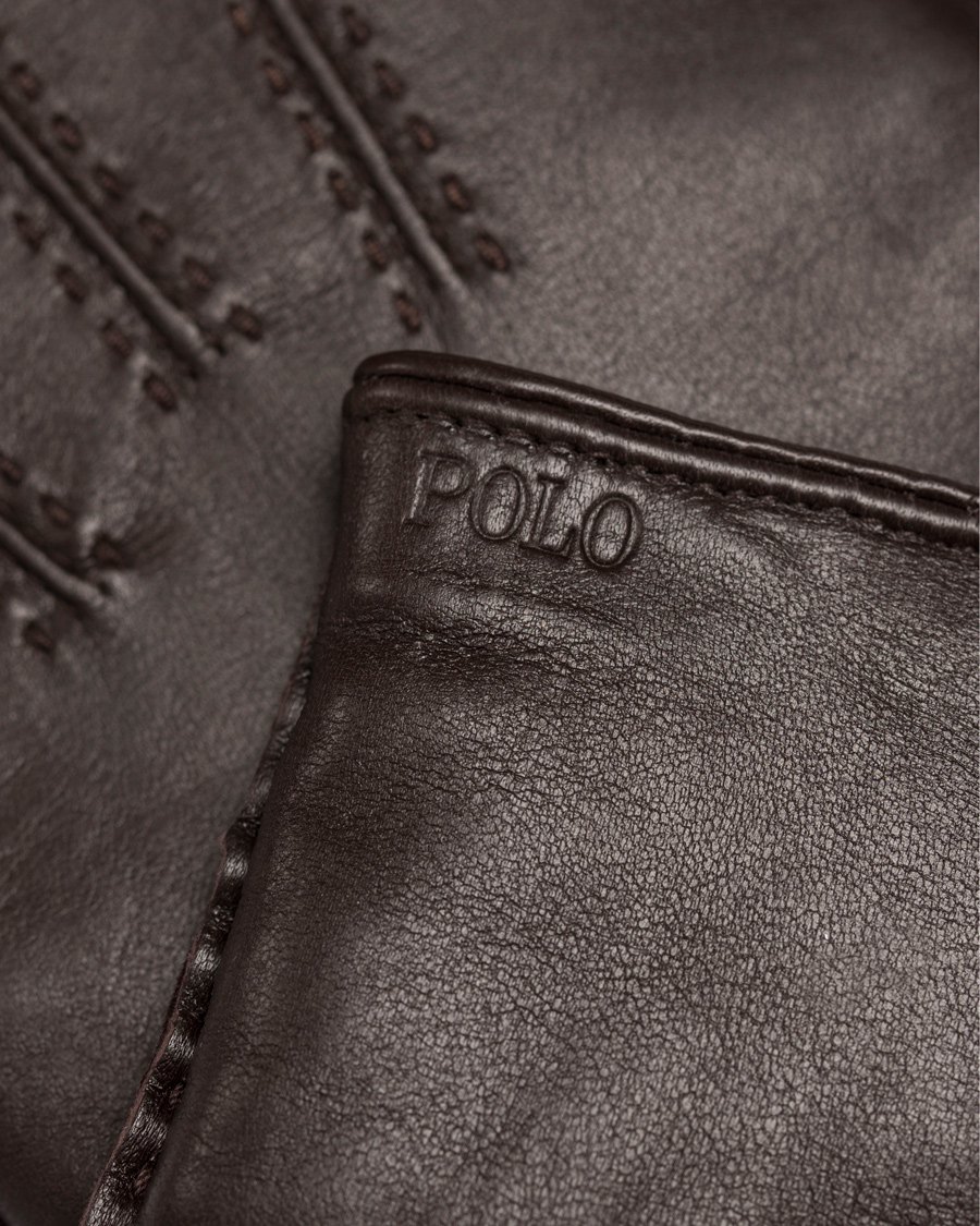 Herr | Polo Ralph Lauren Cashmere Lined Leather Glove Circuit Brown | Polo Ralph Lauren | Cashmere Lined Leather Glove Circuit Brown