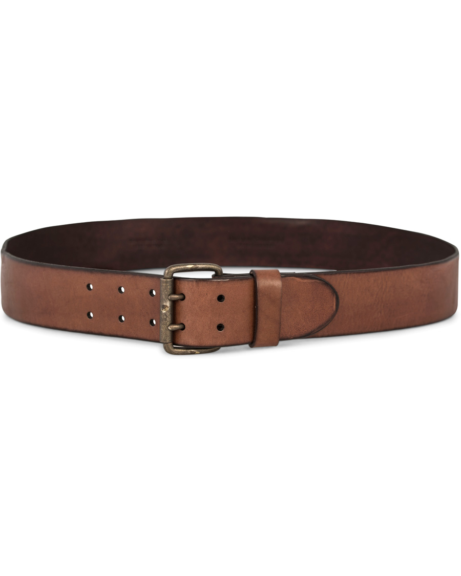 Herr | Denim & Supply Ralph Lauren Double Prong Belt Brown Leather | Denim & Supply Ralph Lauren | Double Prong Belt Brown Leather