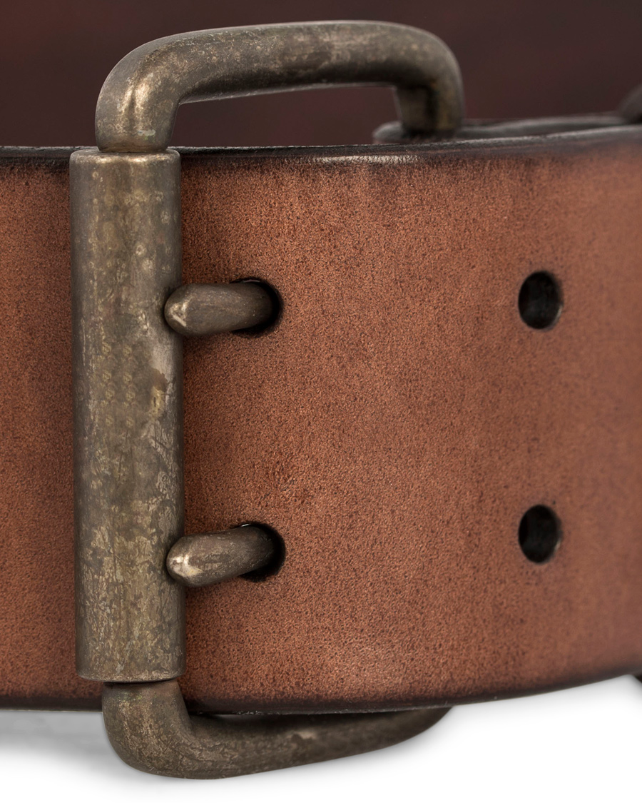 Herr | Denim & Supply Ralph Lauren Double Prong Belt Brown Leather | Denim & Supply Ralph Lauren | Double Prong Belt Brown Leather