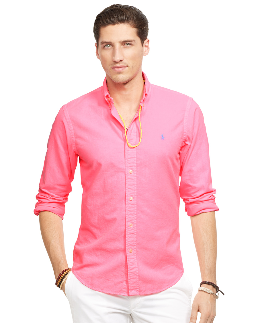 Herr | Skjortor | Polo Ralph Lauren | Slim Fit Oxford Shirt Electric Pink