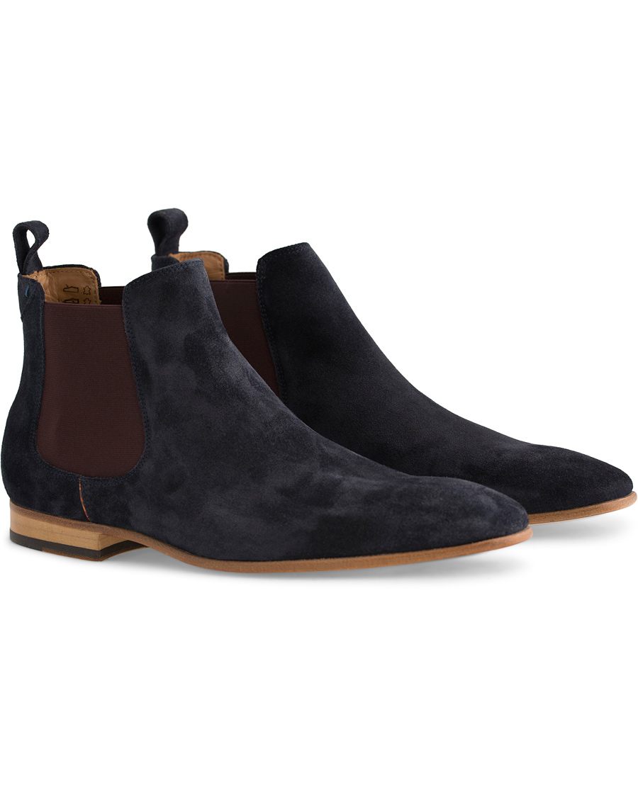 Herr | Paul Smith Shoe Falconer Chelsea Boot Suede Navy | Paul Smith Shoe | Falconer Chelsea Boot Suede Navy