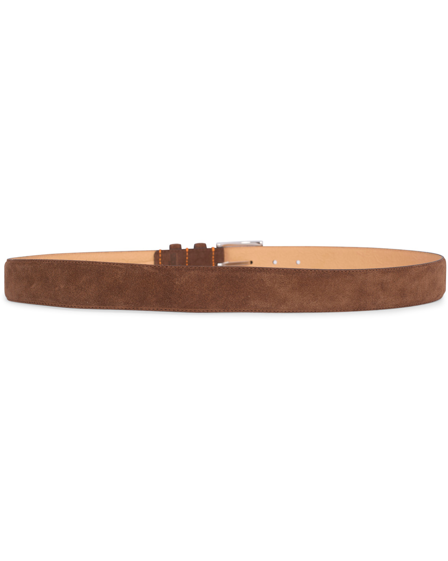 Herr | Morris Suede 3,5 cm Belt Brown | Morris | Suede 3,5 cm Belt Brown