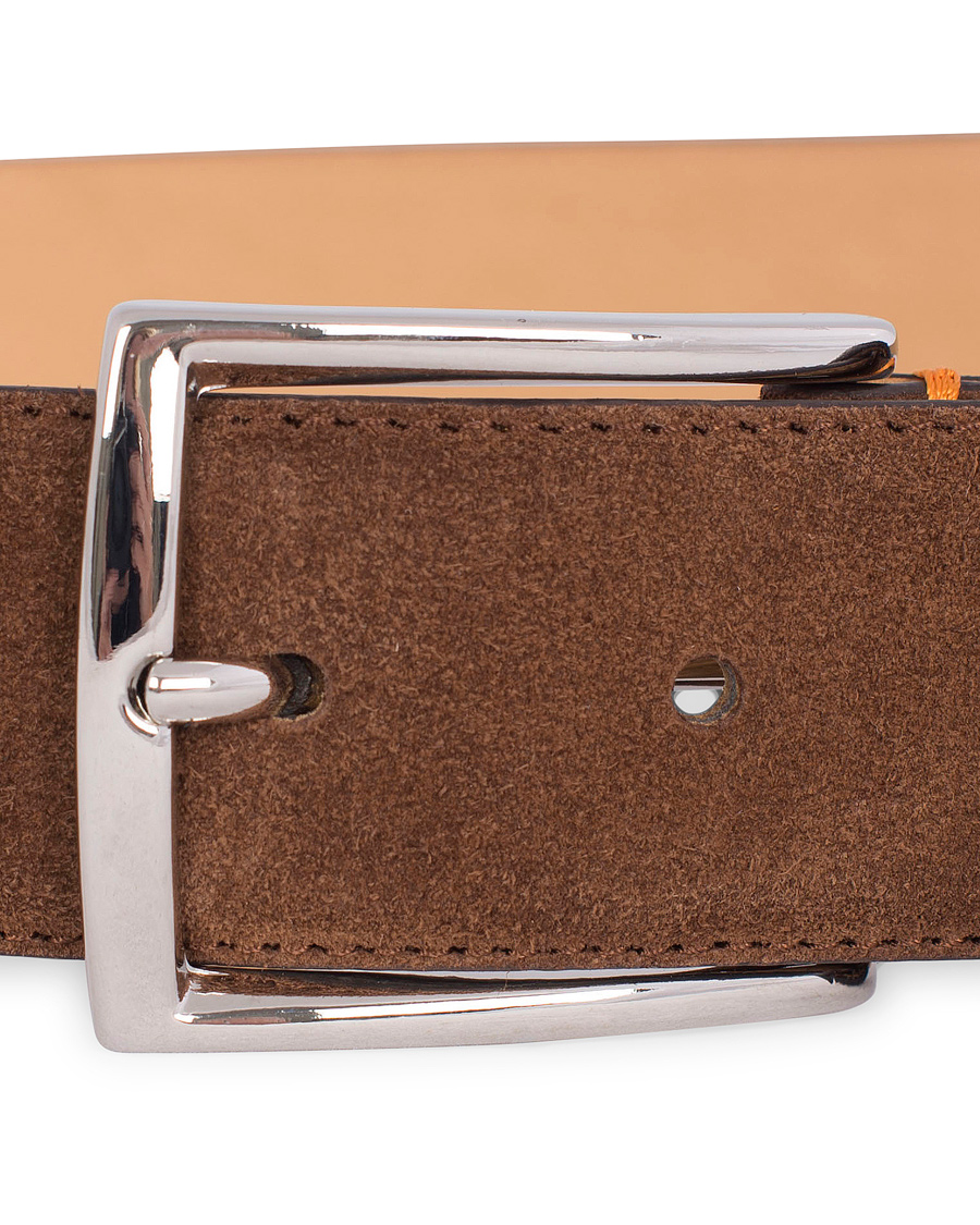 Herr | Morris Suede 3,5 cm Belt Brown | Morris | Suede 3,5 cm Belt Brown