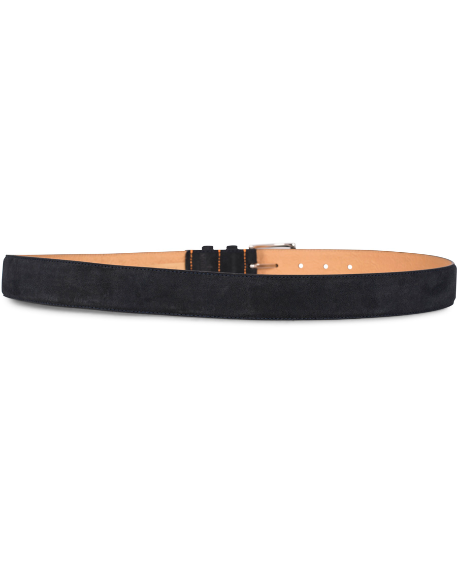 Herr | Morris Suede 3,5 cm Belt Dark Blue | Morris | Suede 3,5 cm Belt Dark Blue