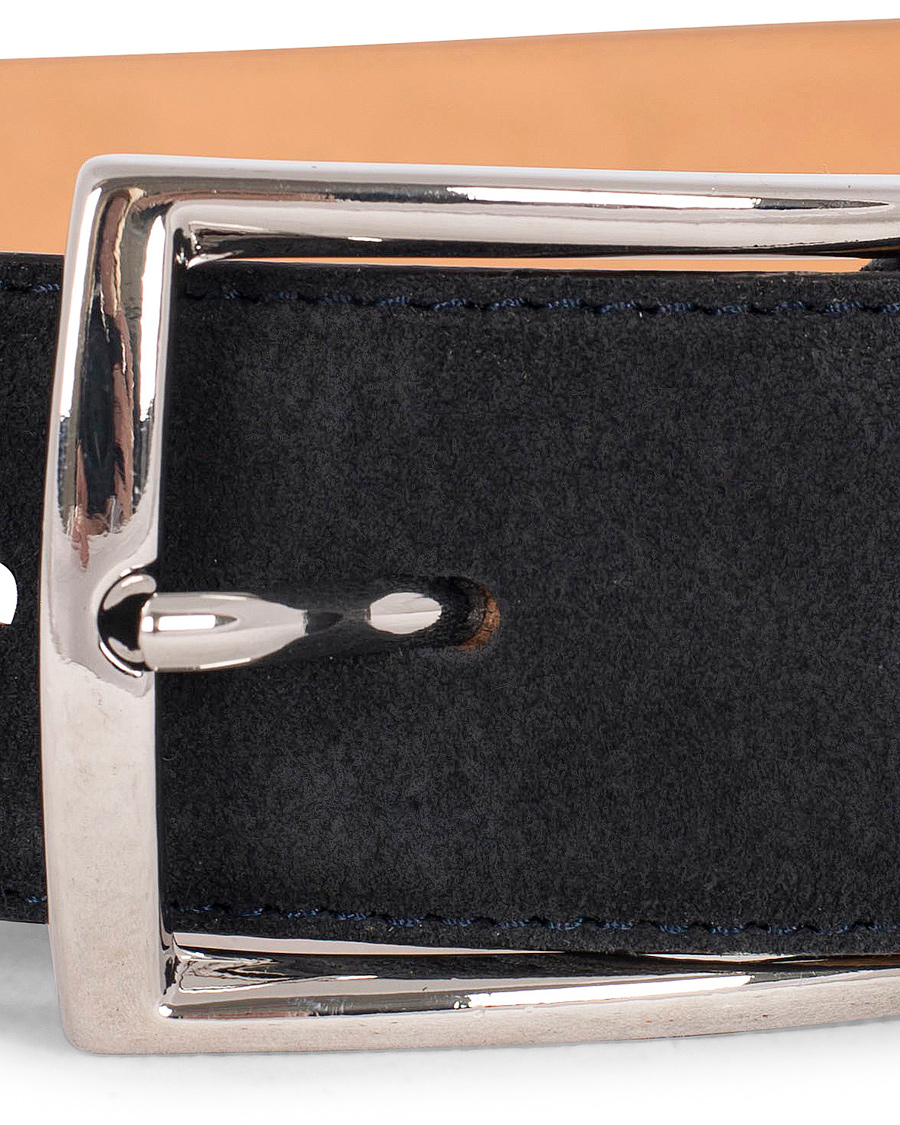 Herr | Morris Suede 3,5 cm Belt Dark Blue | Morris | Suede 3,5 cm Belt Dark Blue