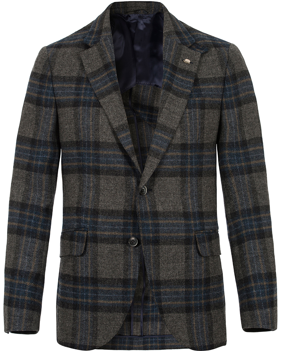 Herr | Kavajer | Hackett | Played Checked Blazer Grey