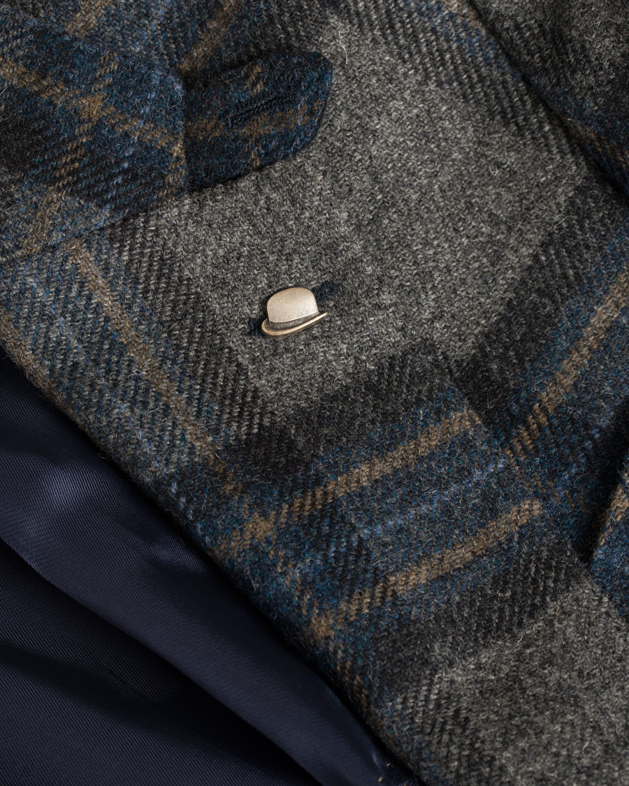 Herr | Kavajer | Hackett | Played Checked Blazer Grey