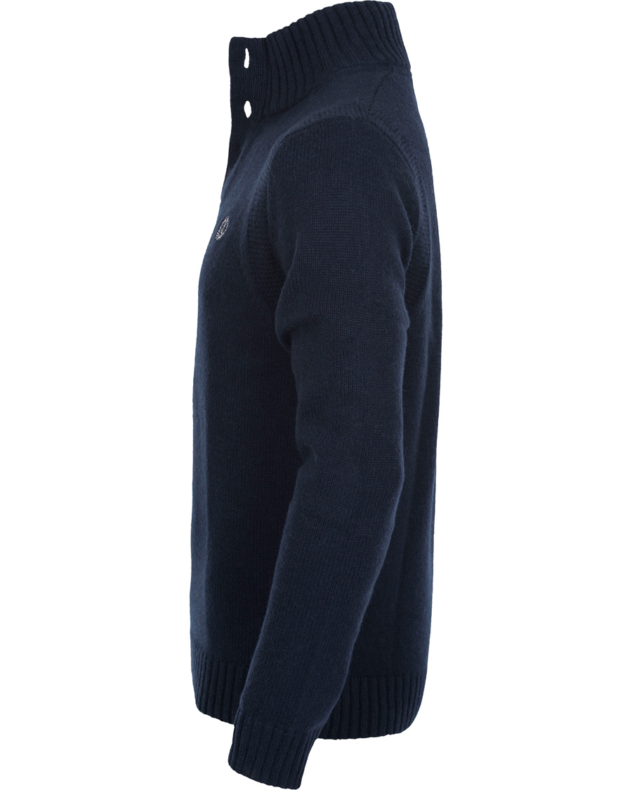 Herr | Tröjor | Henri-Lloyd | Henri Lloyd Hove Regular Half Button Knit Sweater Navy